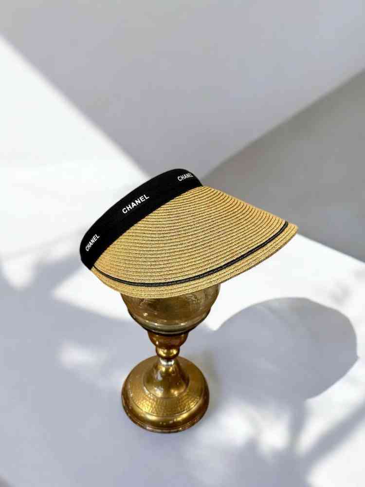 CHANEL VISOR HAT CREAM PRIMIUM CAP-1