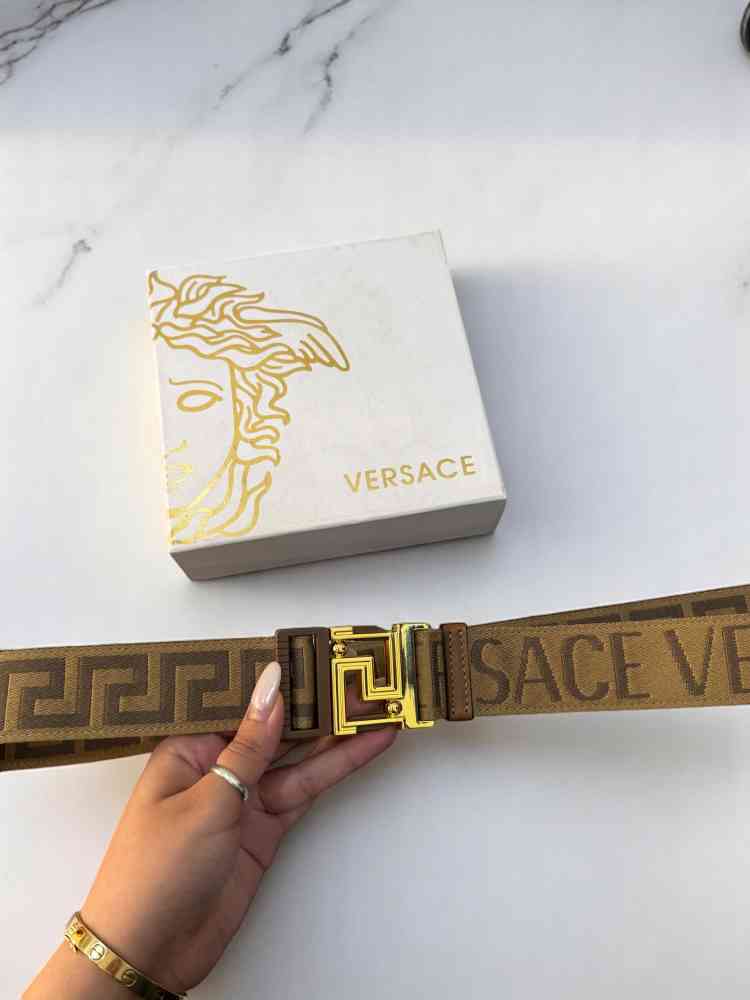 Versace Brown Premium Quality Leather Belt-thumb-0