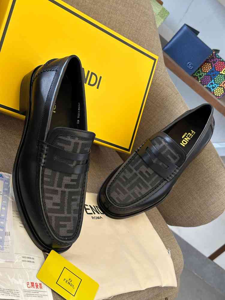 Fendi Black Premium Quality Loafers-1