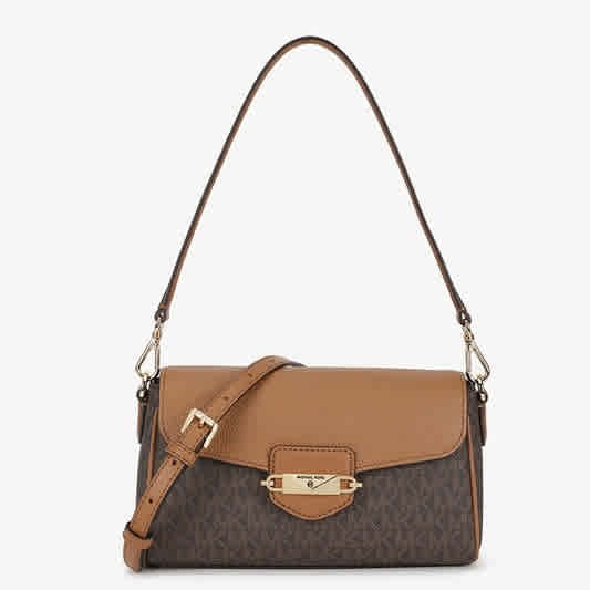 Brown Michael Kors Fleur White Crossbody Bag