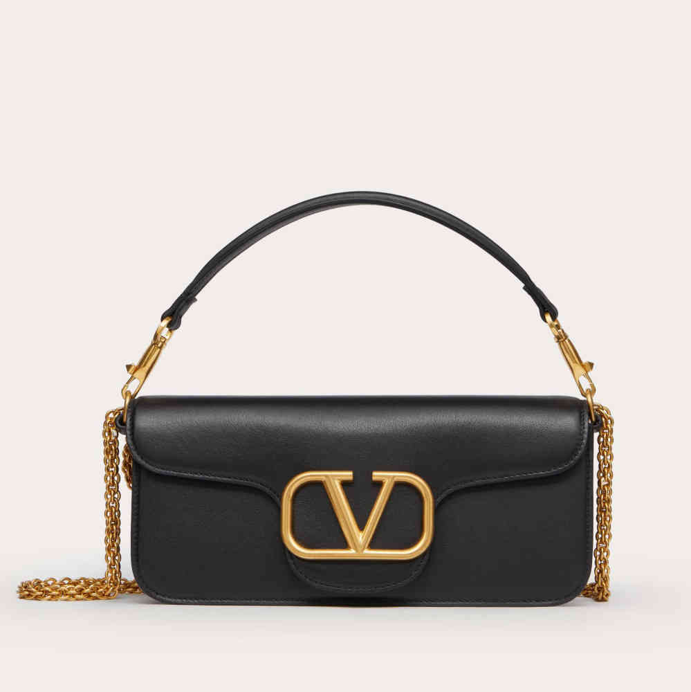 Black Valentino Locò Golden Sling Bag