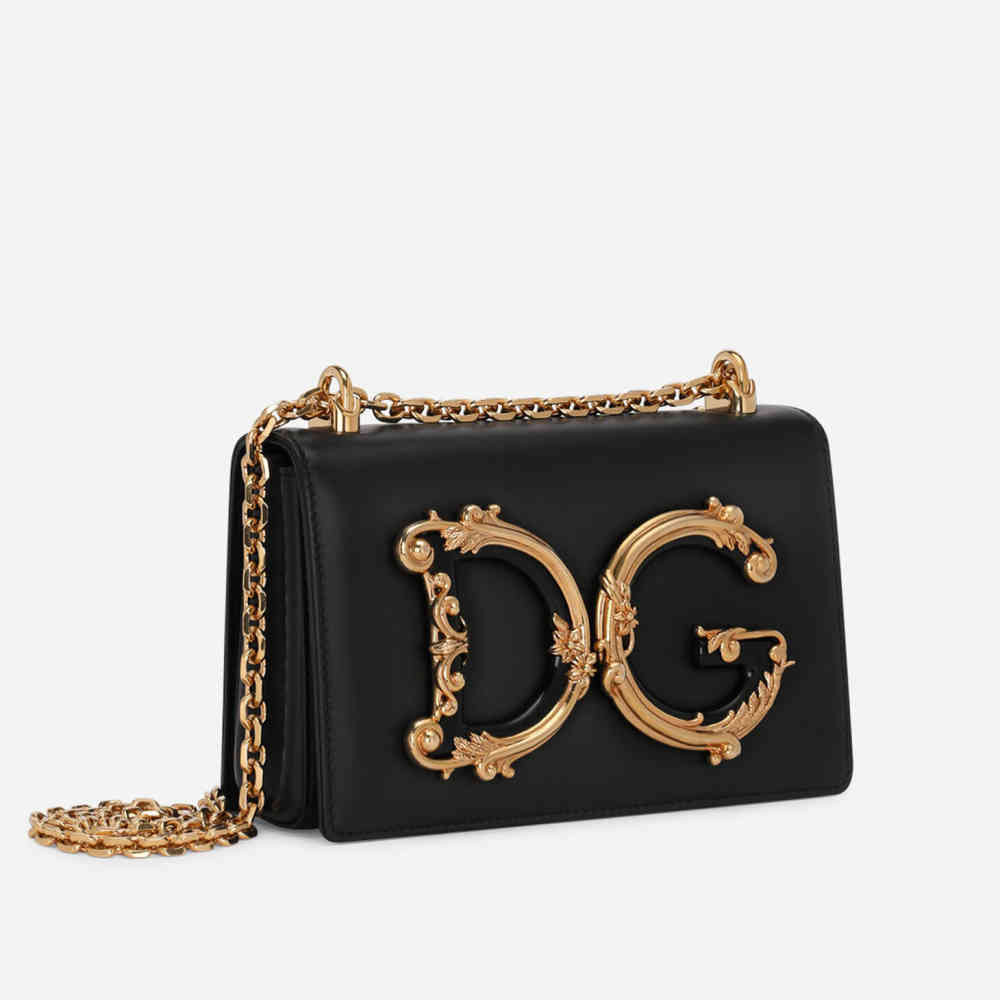 Dolce & Gabbana Nappa leather DG Girls Black Sling Bag-thumb-1