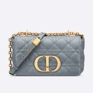 Sky Blue Christian Dior Supple Cannage Red Sling Bag