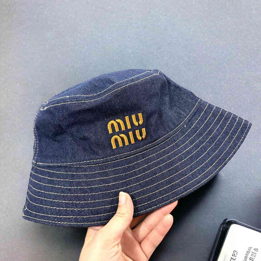 Miu Miu Blue Premium Bucket Hat-thumb-3