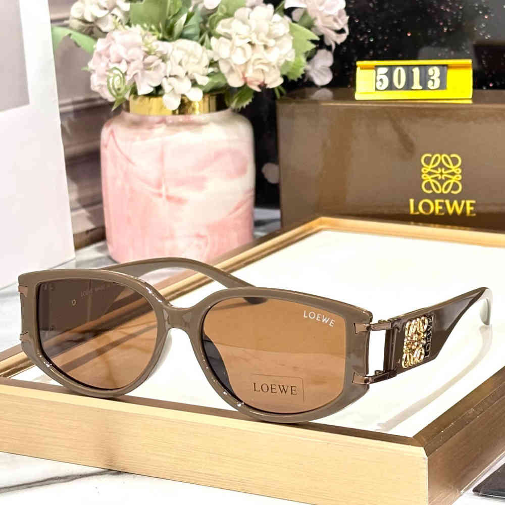 Brown Loewe Blue Premium Women's Sunglasses