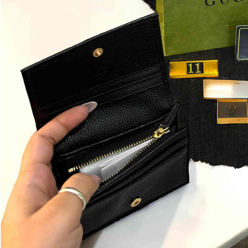 Gucci Black Premium Compact Wallet-4