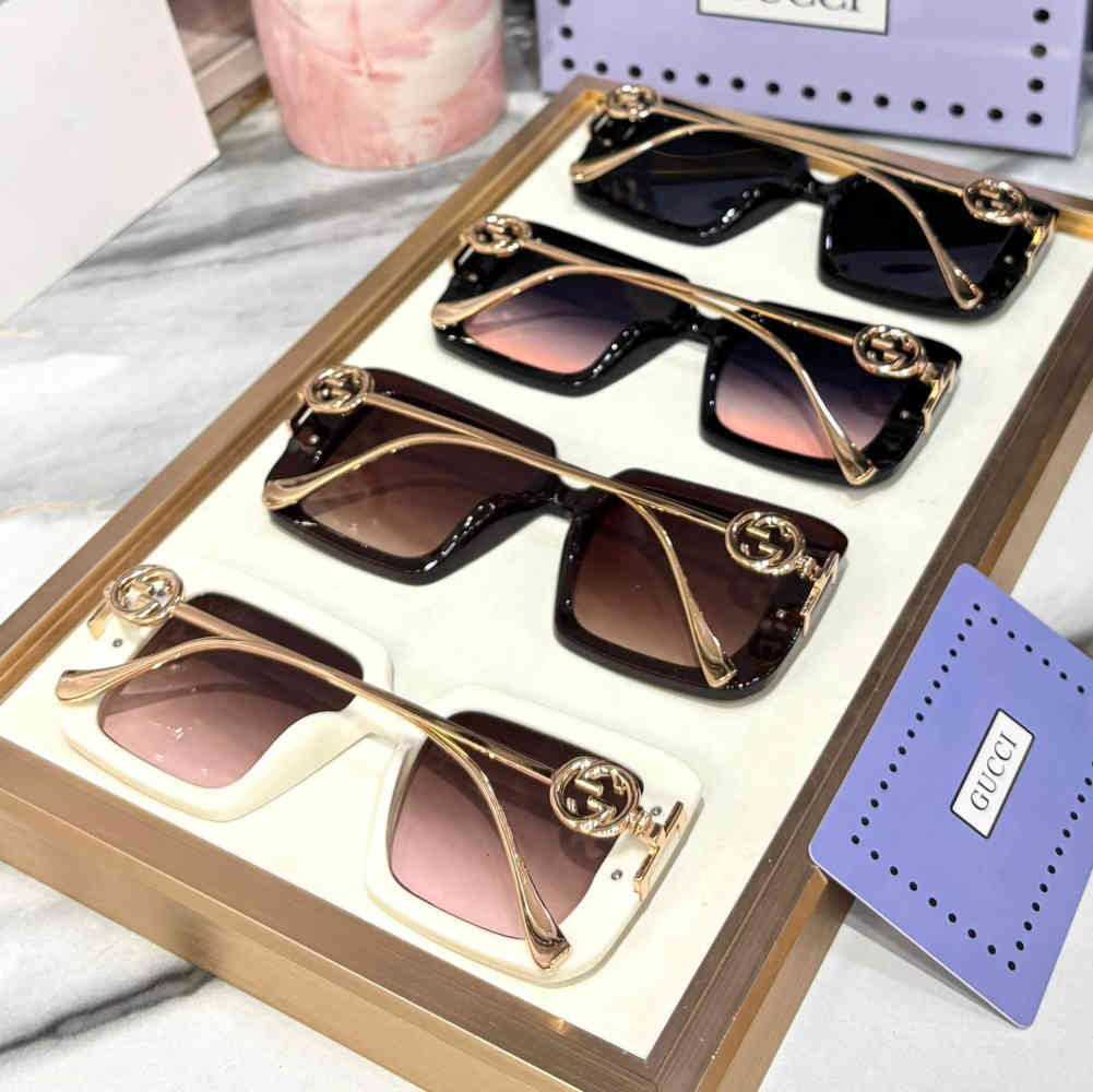 Gucci White Premium Women's Sunglasses-3
