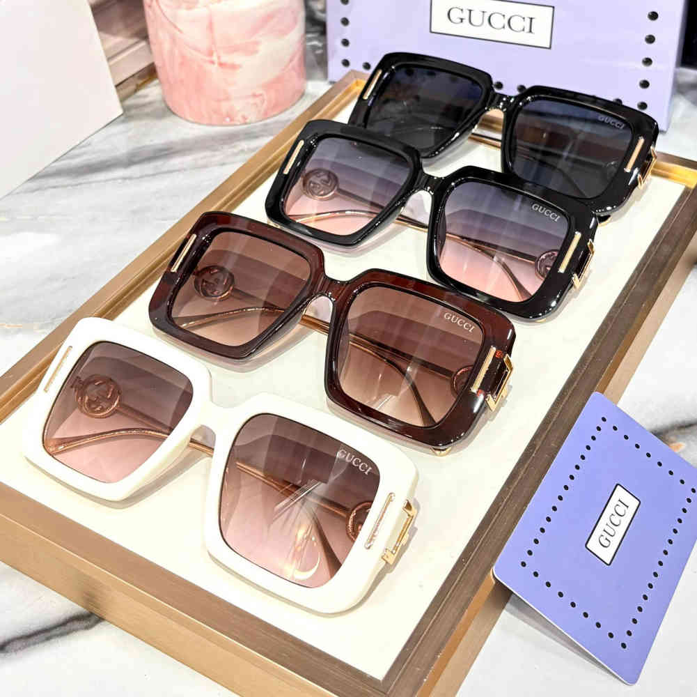 Gucci White Premium Women's Sunglasses-2