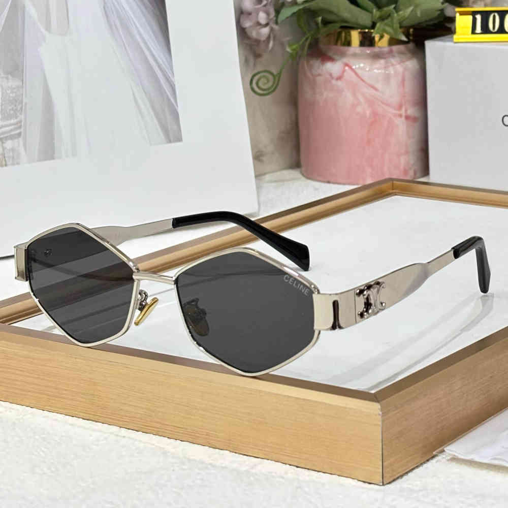 Black & Silver Celine White Premium Women's Sunglasses