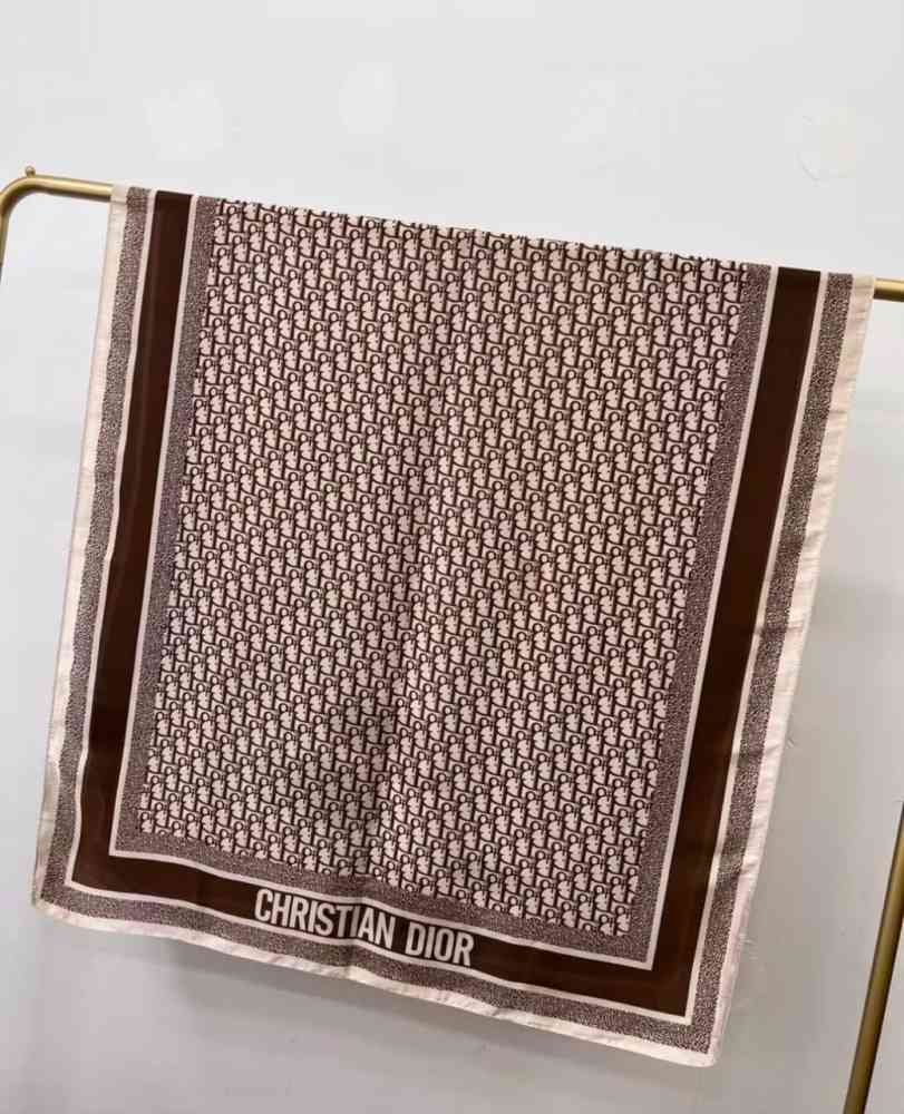 Dior Premium Quality Wine Silk Stole-thumb-3