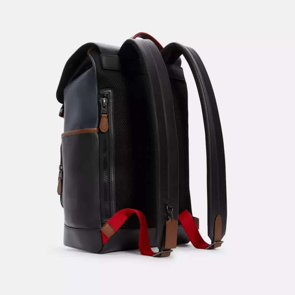 Coach Track Backpack In Colorblock Signature Canvas-thumb-1