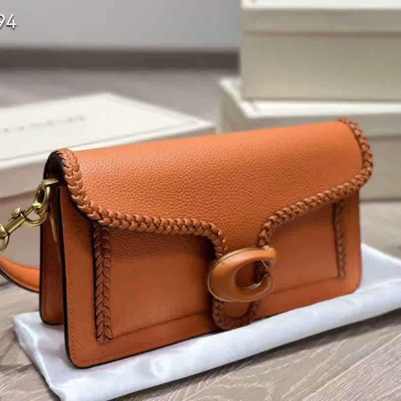 Brown Coach Signature  Wine Shoulder Bag