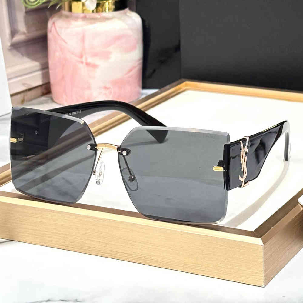 Black Ysl White Premium Women's Sunglasses