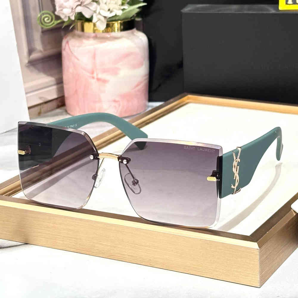 Green Ysl White Premium Women's Sunglasses