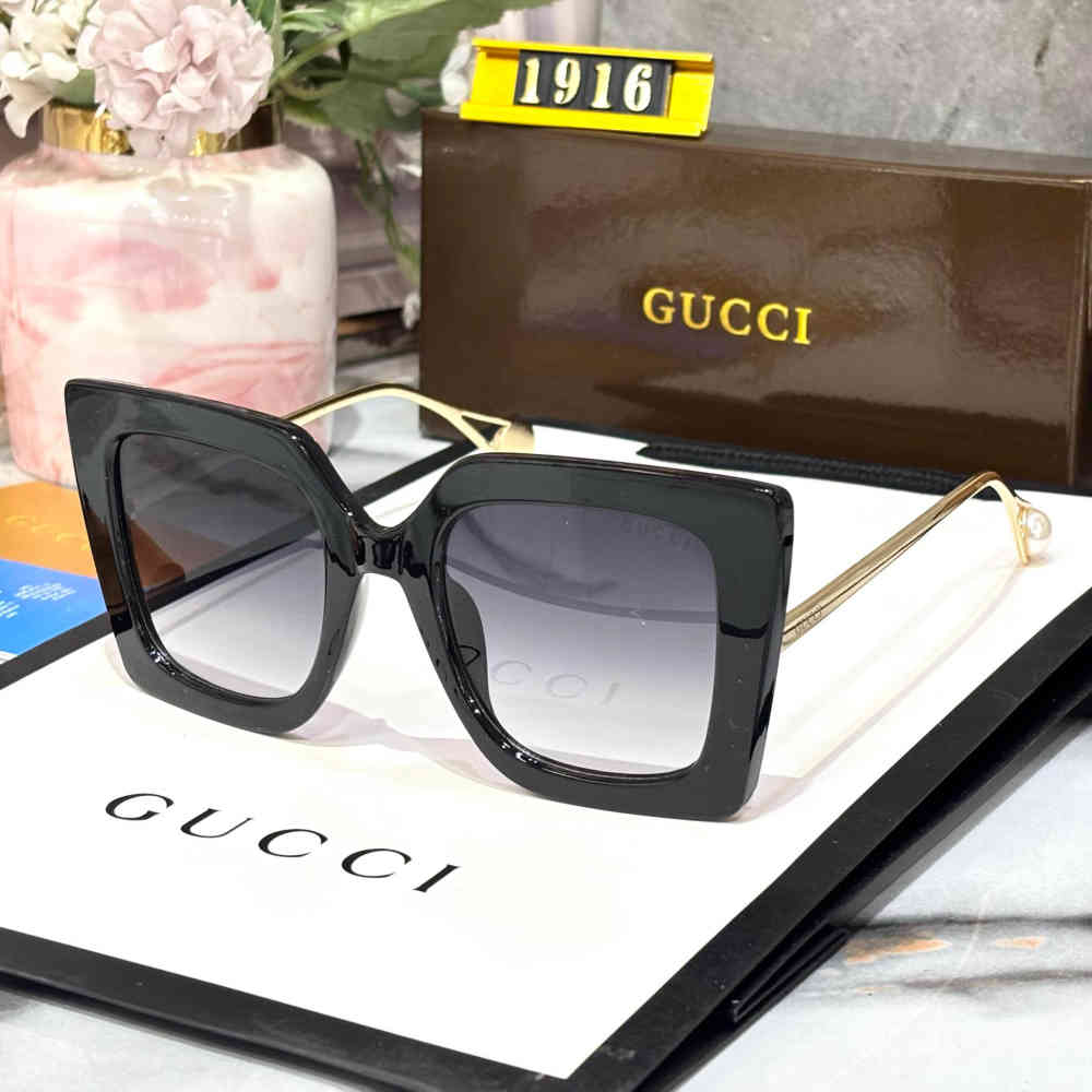 Black Gucci Blue Premium Women's Sunglasses