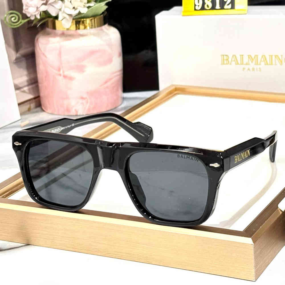 Black Balmain Golden Luxury Sunglasses