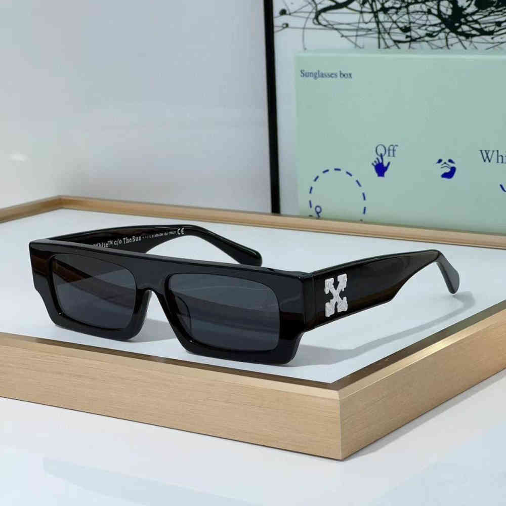 Black Off-White Yellow Luxury Sunglasses