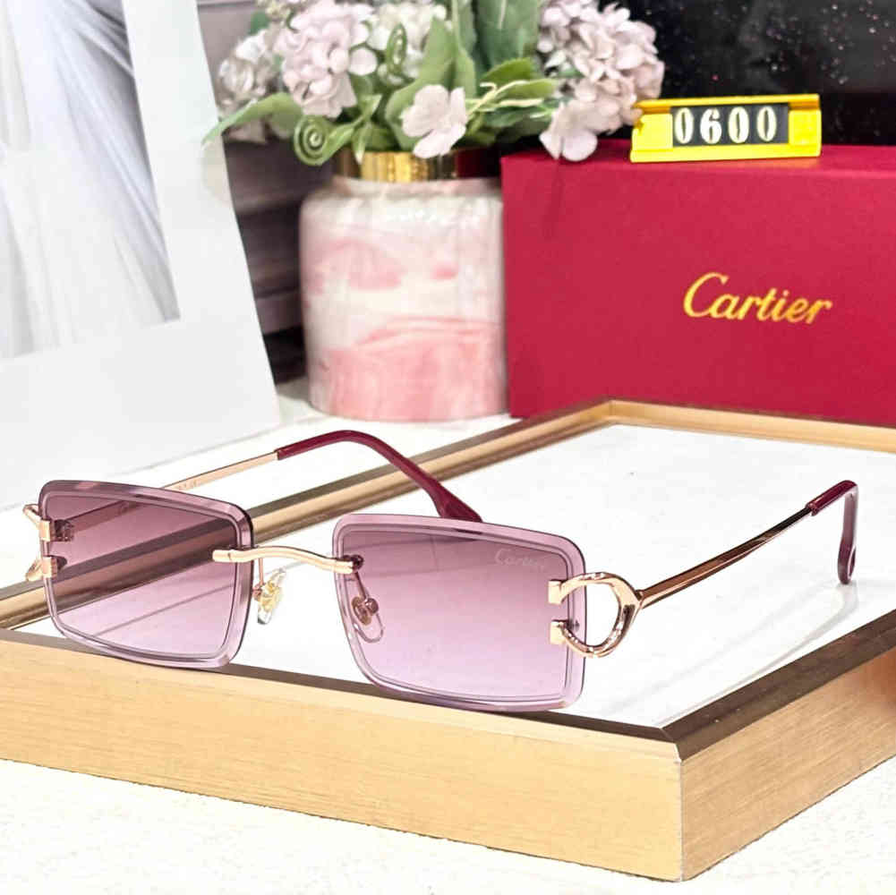 Pink Cartier Brown Luxury Sunglasses