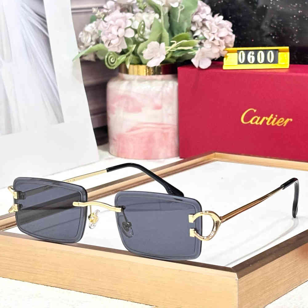 Black Cartier Brown Luxury Sunglasses