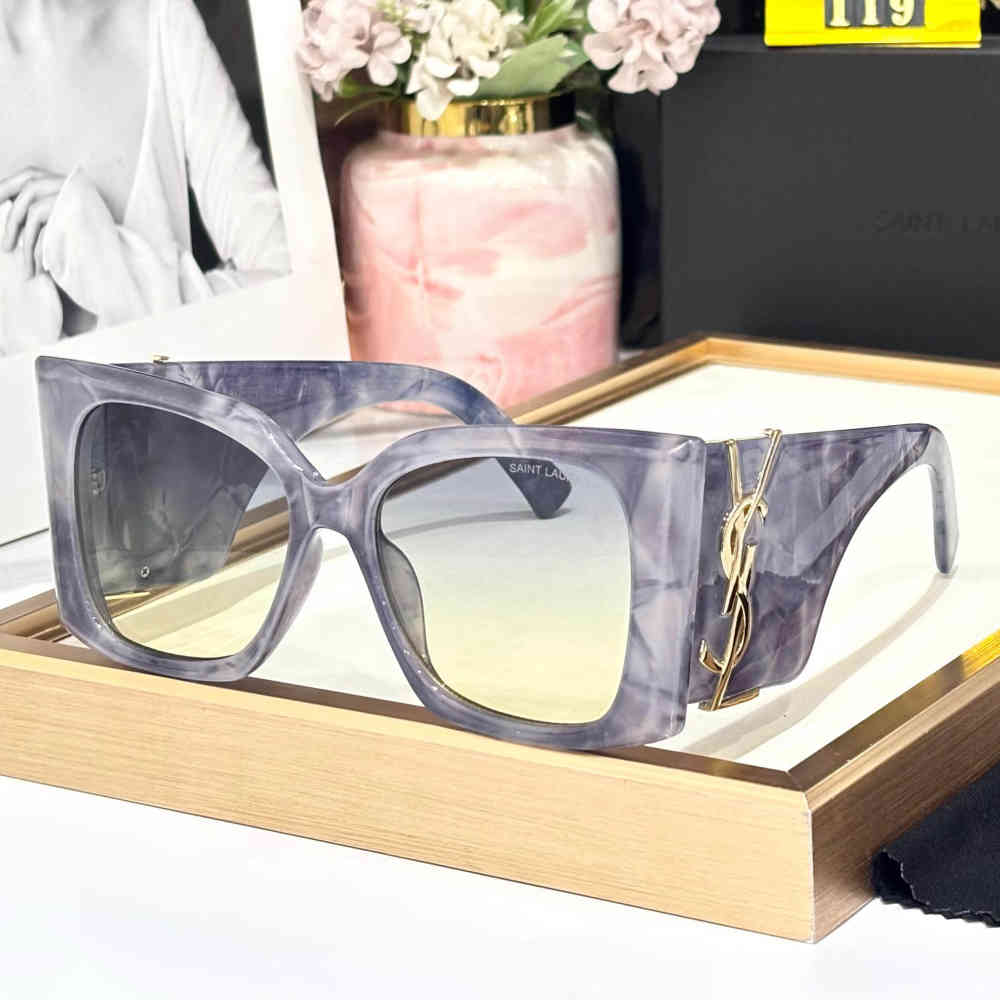 Blue Ysl Beige Premium Women's Sunglasses