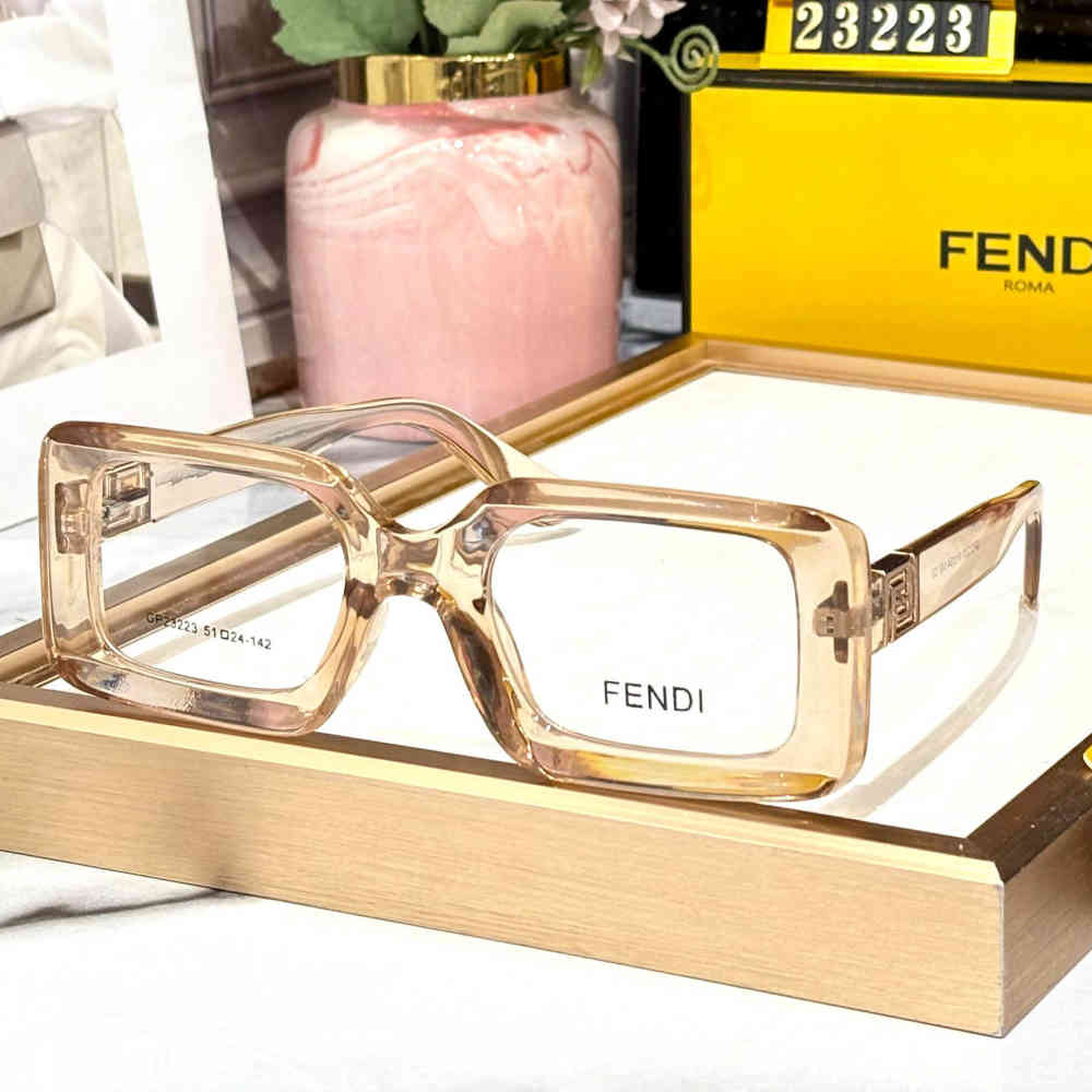 Golden Fendi Black Premium Women's Sunglasses