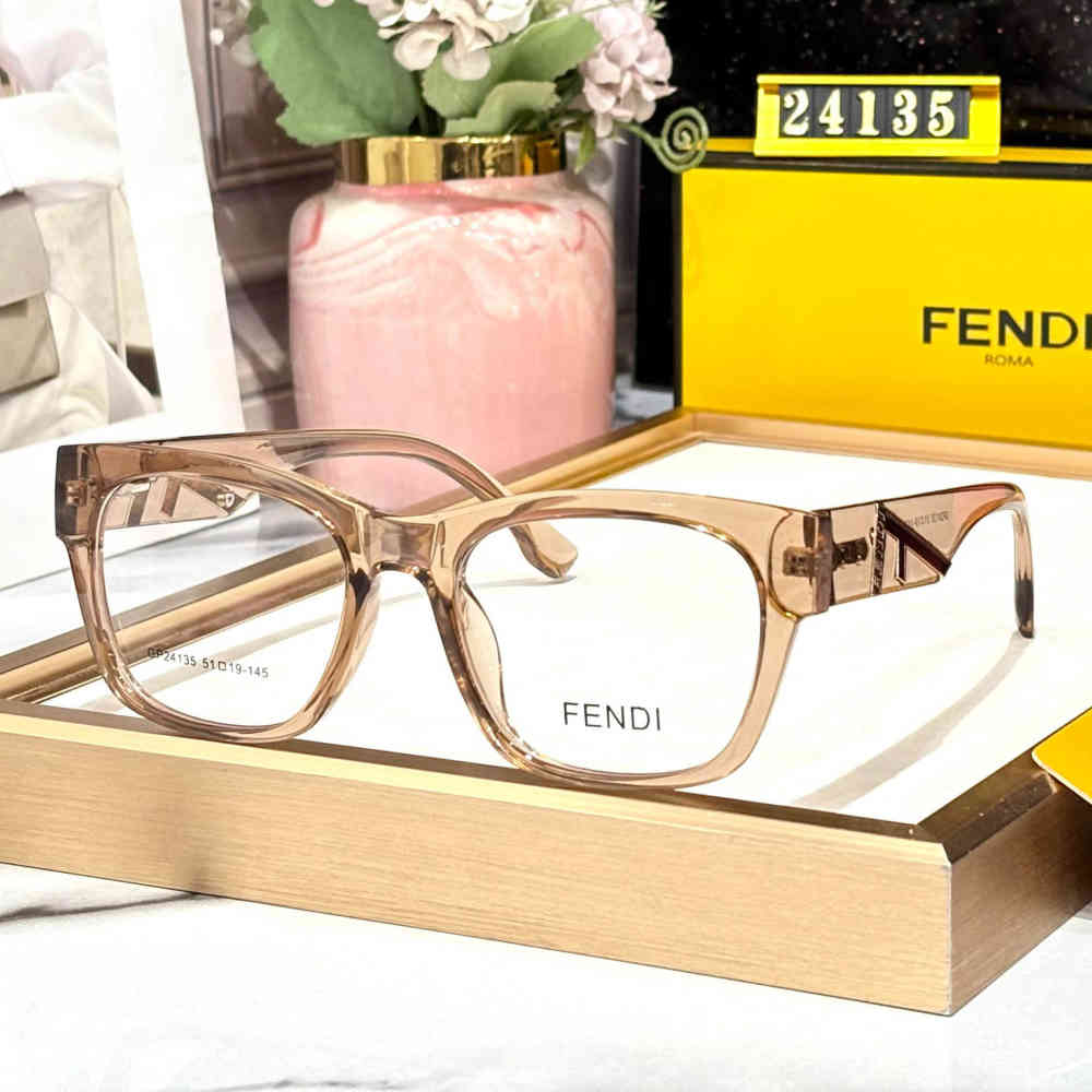 Golden Fendi Black & Blue Premium Women's Sunglasses