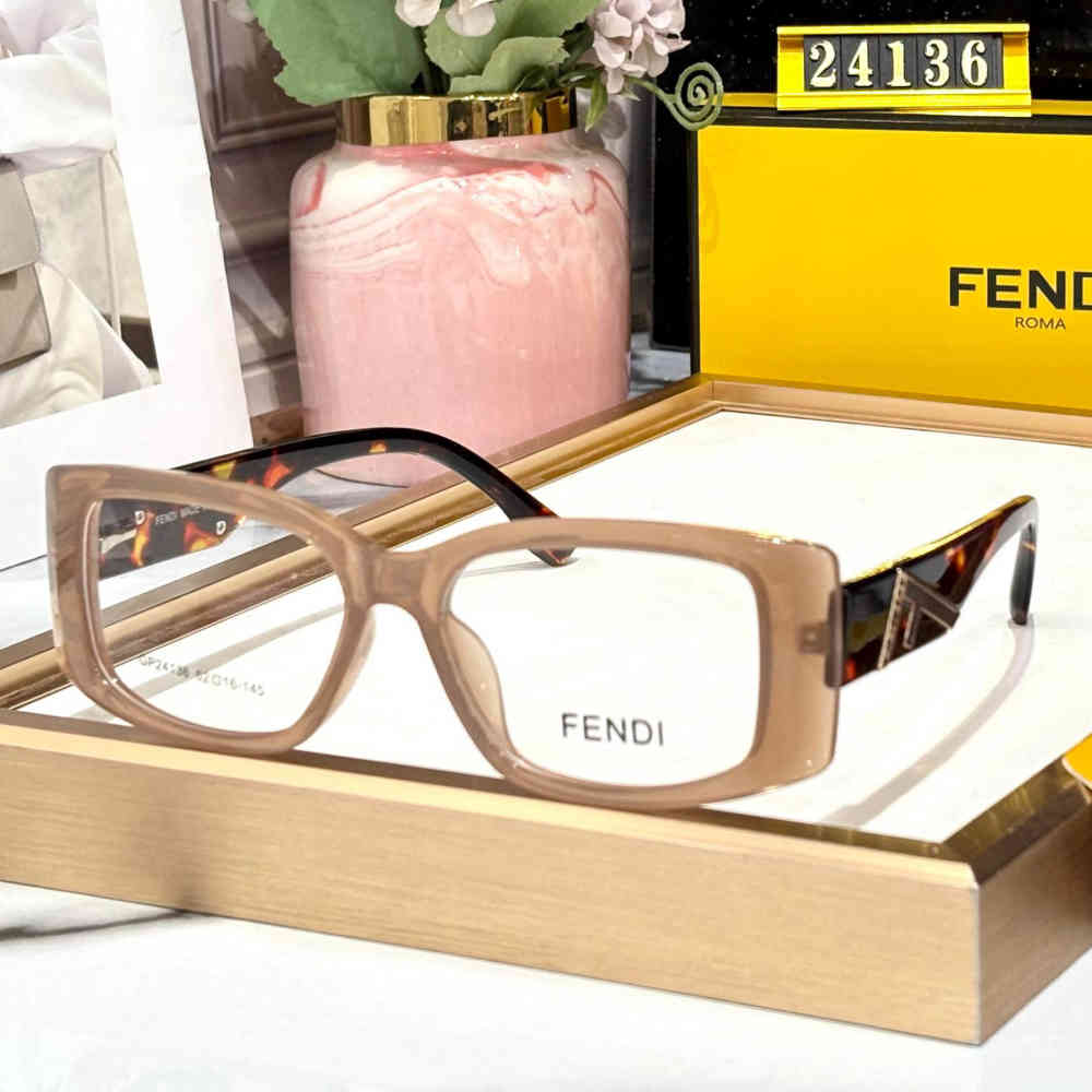 Brown Fendi Beige Premium Women's Sunglasses