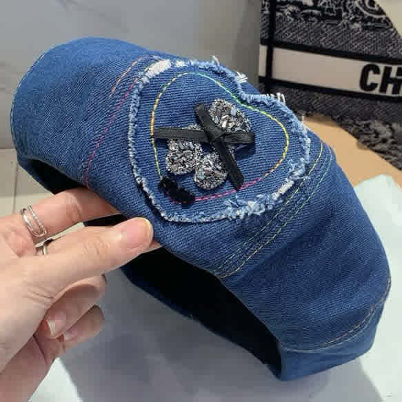 Miu Miu Blue Premium Beret Hat-1