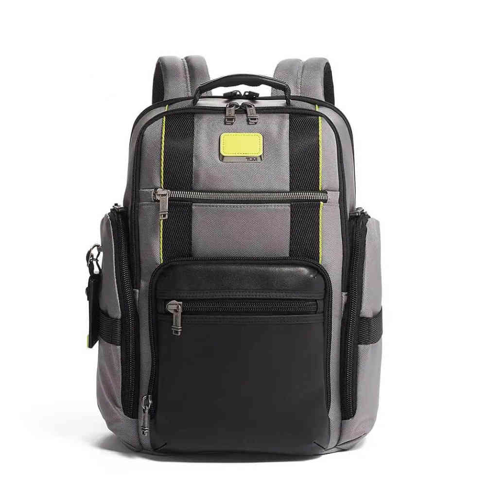 Tumi Alpha Framed Soft Grey Backpack-thumb-0