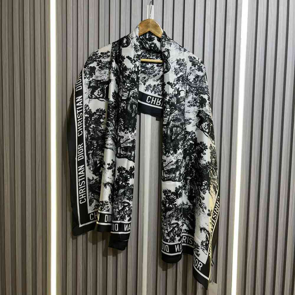 Dior Premium Quality Black Silk Stole-1