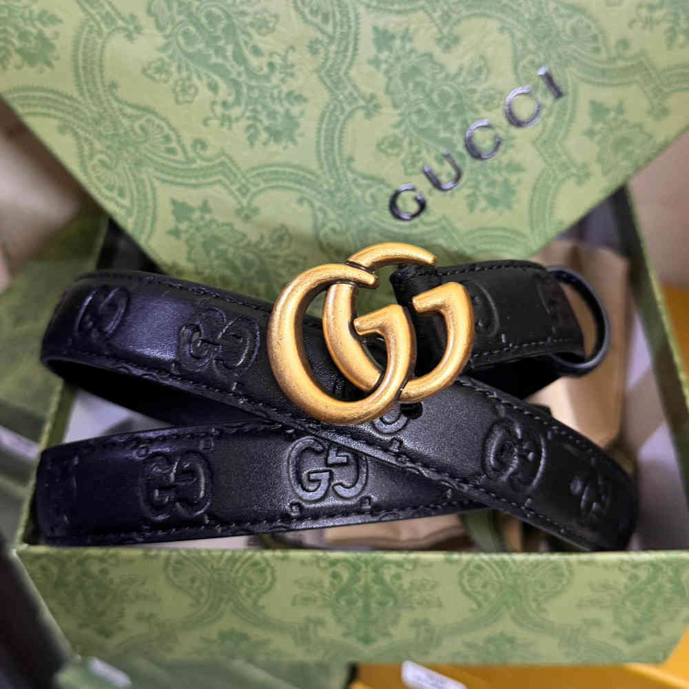 Black & Golden Gucci Wine Elastic Band Crystal Embellished Buckle Belt