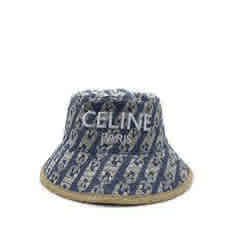 Celine White & Blue Premium Bucket Cap-3