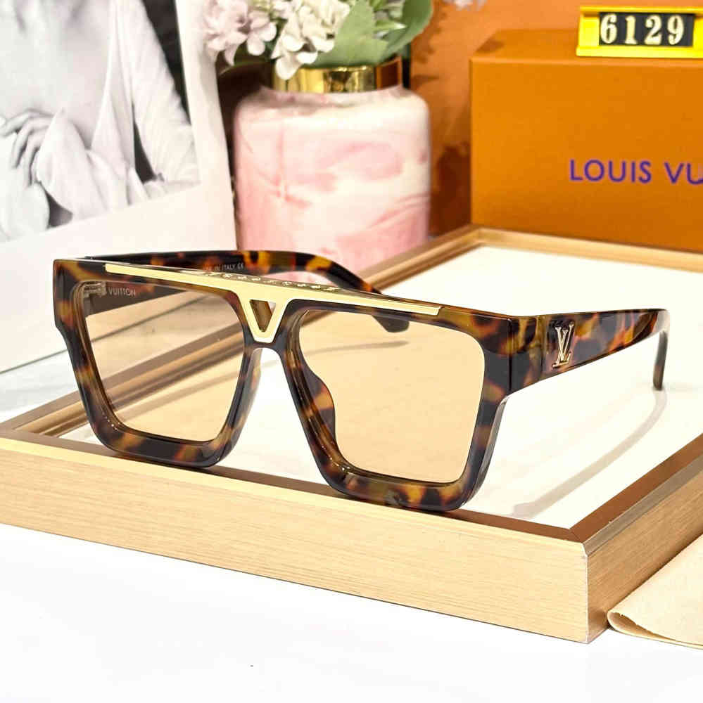 Brown Louis Vuitton Blue Luxury Sunglasses