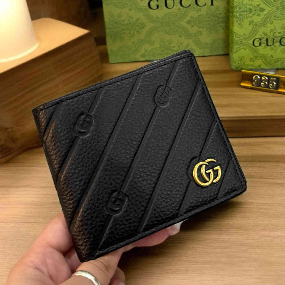 Gucci Black Premium Compact Wallet-thumb-0