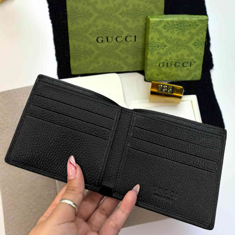 Gucci Black Premium Compact Wallet-thumb-2