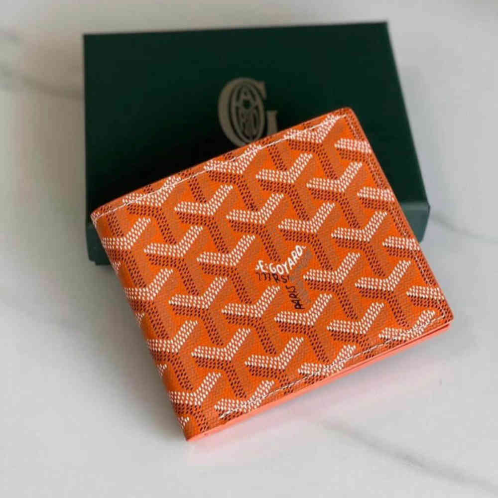 Goyard Orange Premium Compact Wallet-thumb-1