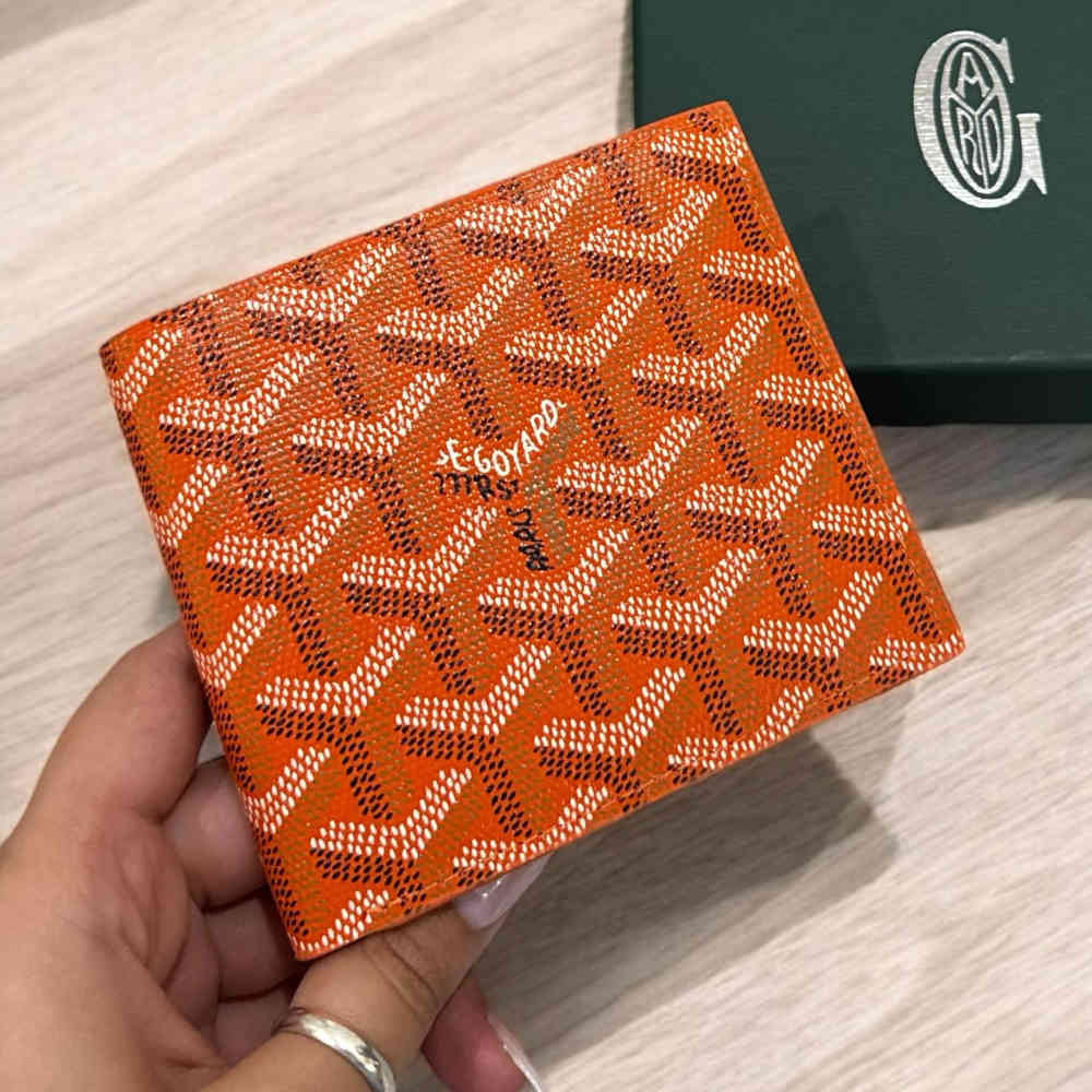 Goyard Orange Premium Compact Wallet-thumb-3
