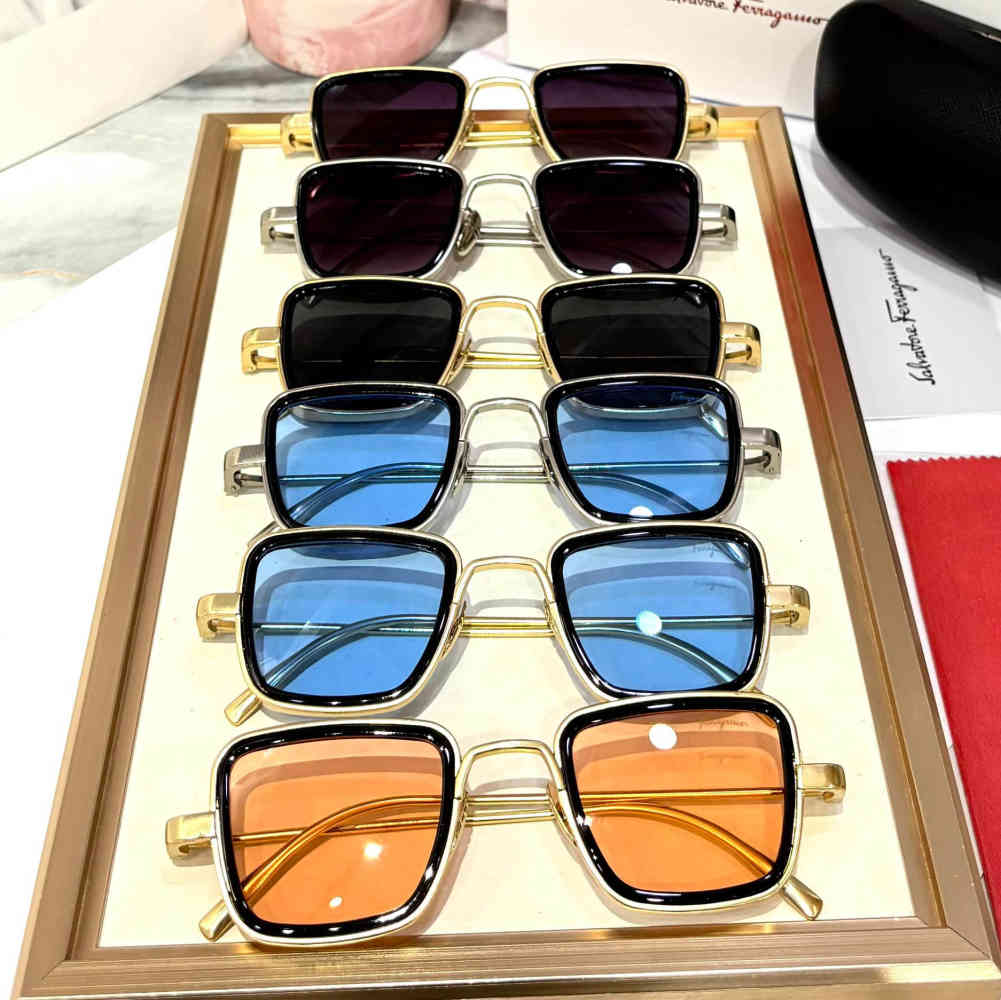 Ferragamo Golden Luxury Sunglasses-2
