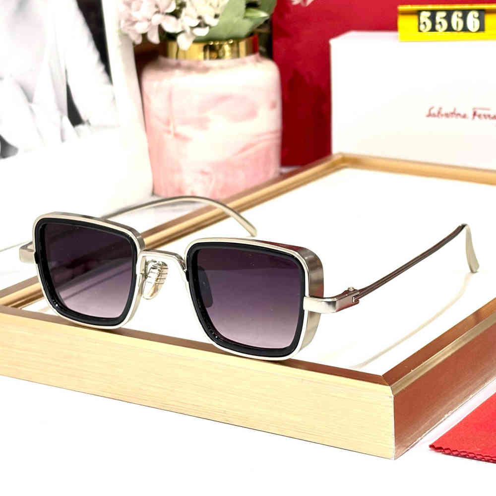 Purple & Silver Ferragamo Golden Luxury Sunglasses