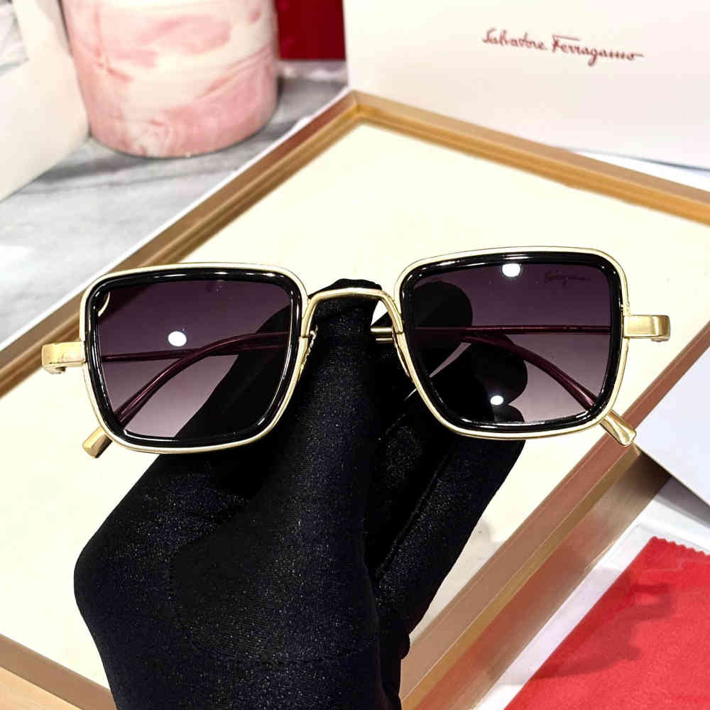 Ferragamo Purple & Golden Luxury Sunglasses-thumb-1