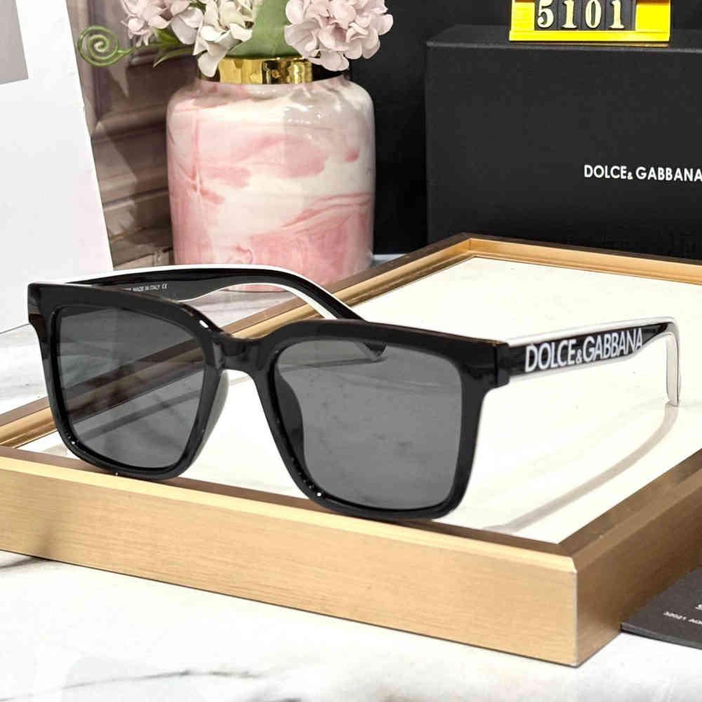Black Dolce & Gabbana White Luxury Sunglasses