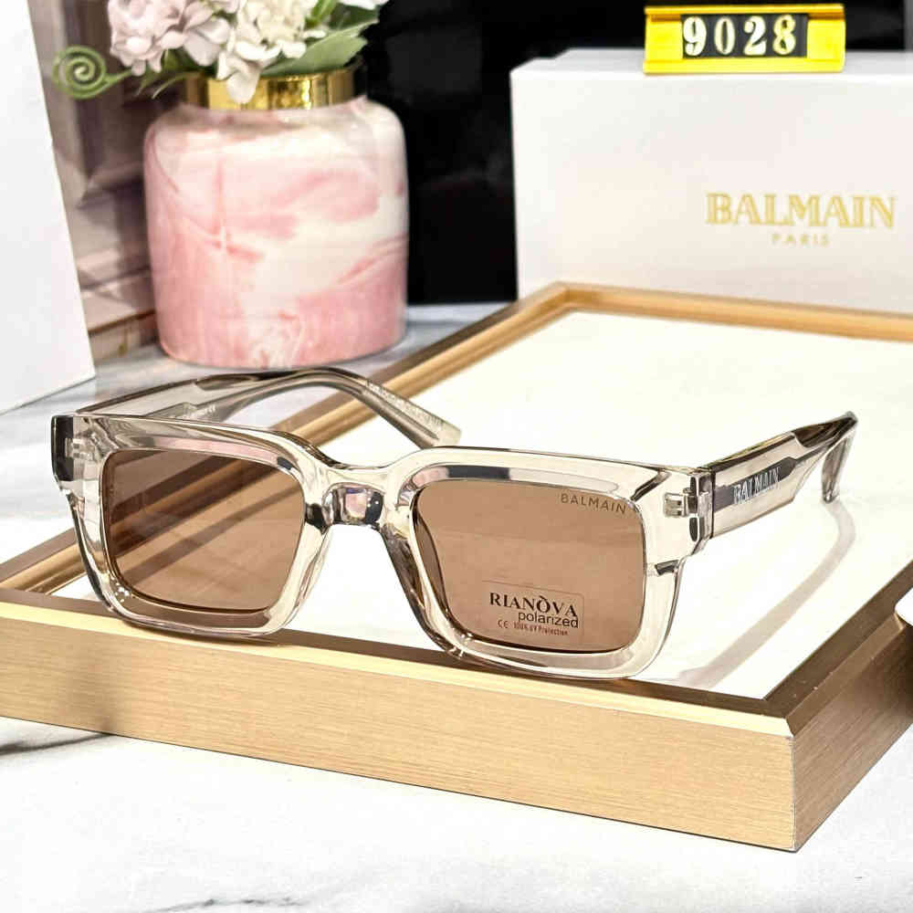 Transparent Balmain Brown Luxury Sunglasses
