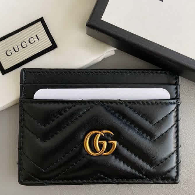 Black Gucci Wine Premium Card Wallet
