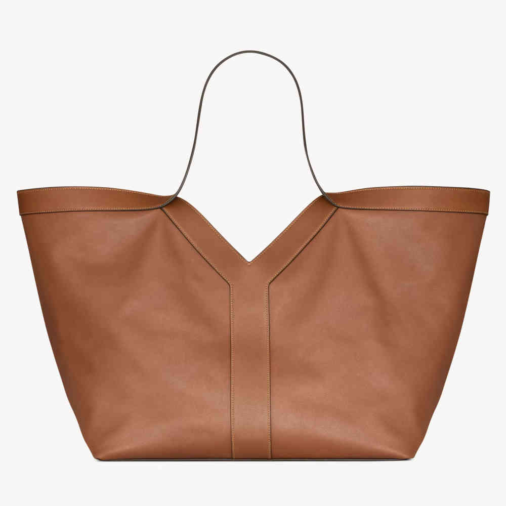 Brown YSL Y Large Black Tote Bag