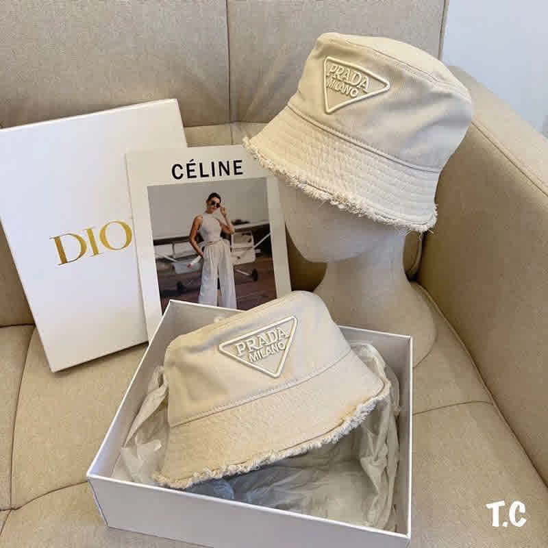 Prada White Premium Bucket Hat-2