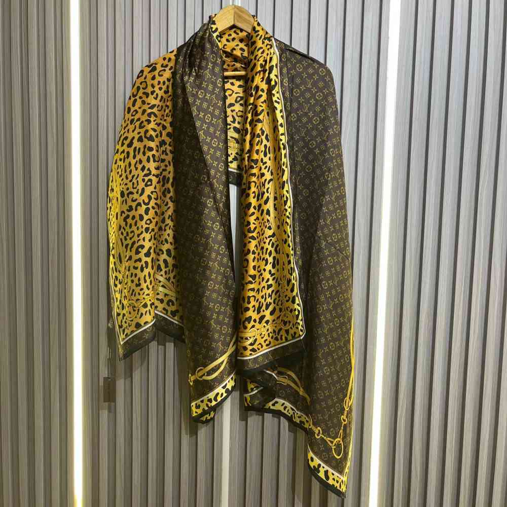 Louis Vuitton Premium Quality Brown Silk Stole-thumb-1