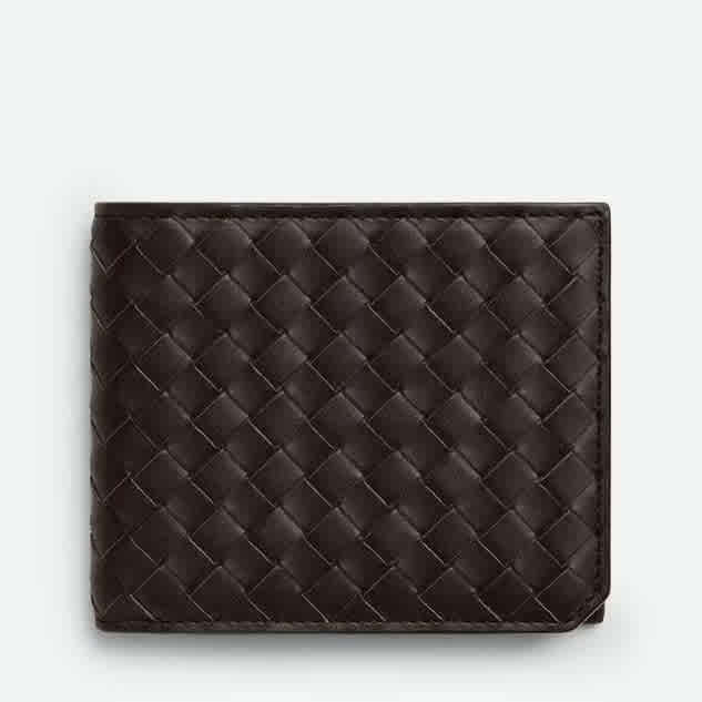 Bottega Veneta Brown Leather Compact Wallet-thumb-0