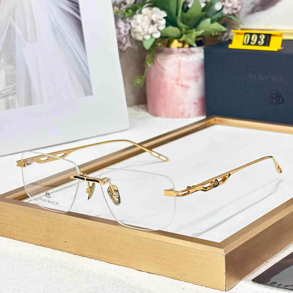 Maybach Golden Luxury Frameless Sunglasses-thumb-0