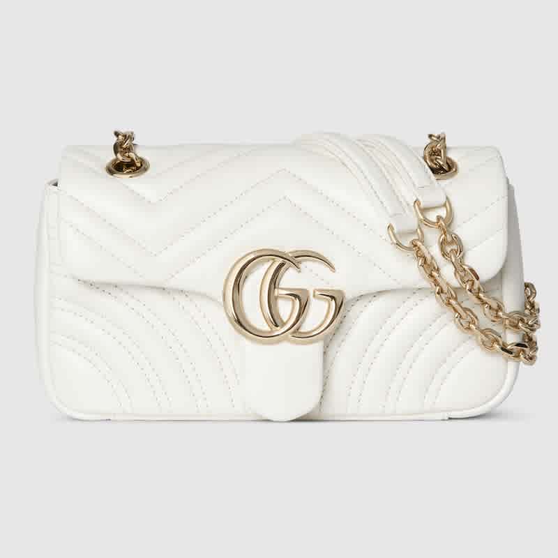 Gucci Matelasse Super Mini GG White Marmont Sling bag-thumb-6
