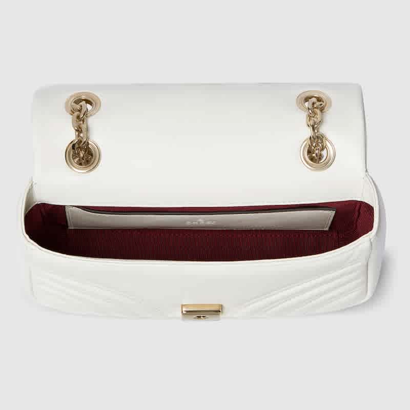 Gucci Matelasse Super Mini GG White Marmont Sling bag-thumb-3